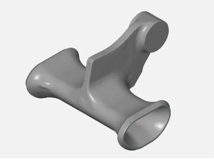 T-shaped casting with thick wall in the middle and thin wall at both ends