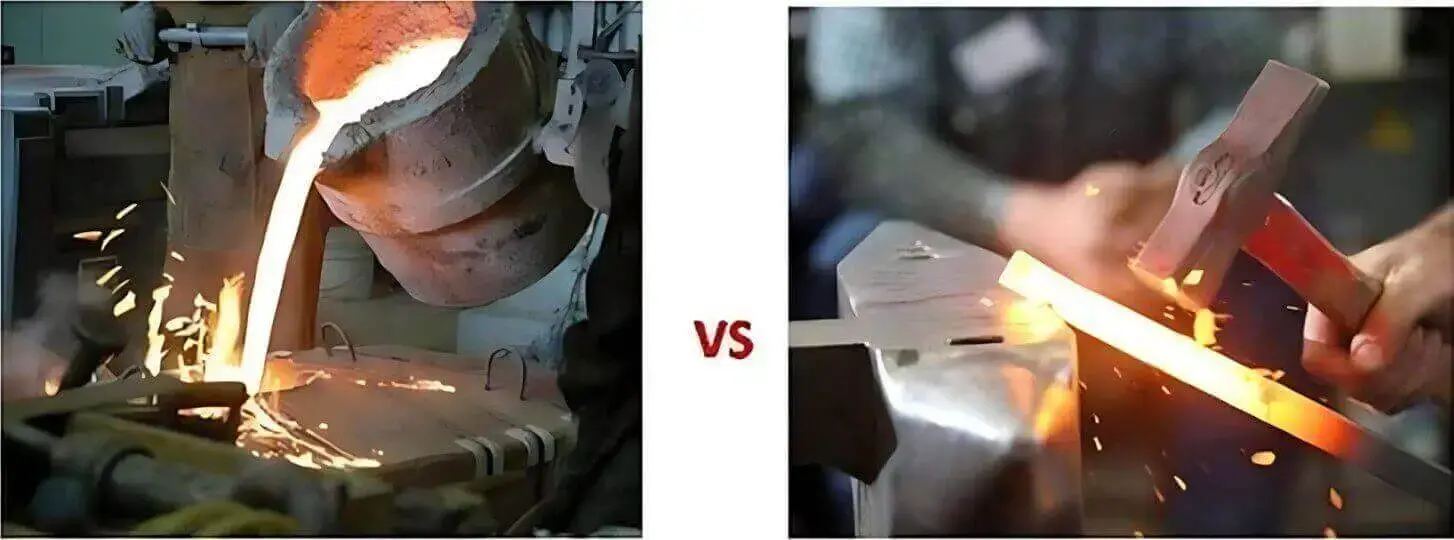 the difference between casting and forging