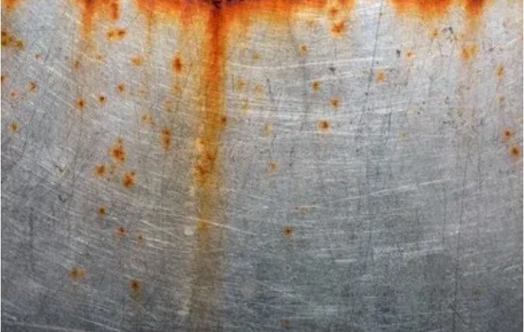 stainless steel rust close-up