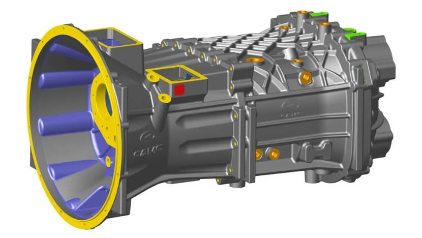 gearbox housing with bell housing structure