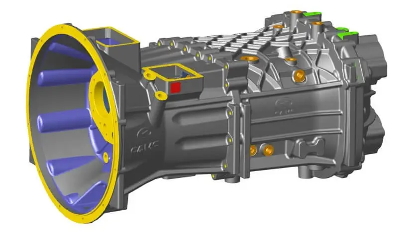 gearbox housing with bell housing structure
