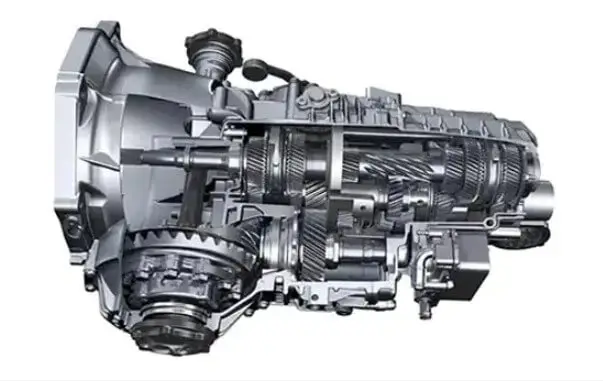 the gearbox housing encloses internal gears and other parts